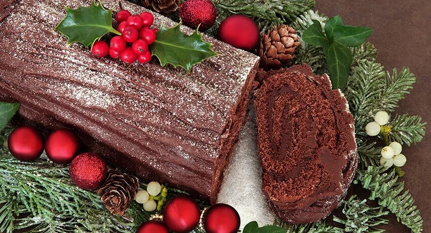 Chocolate Orange Christmas Log