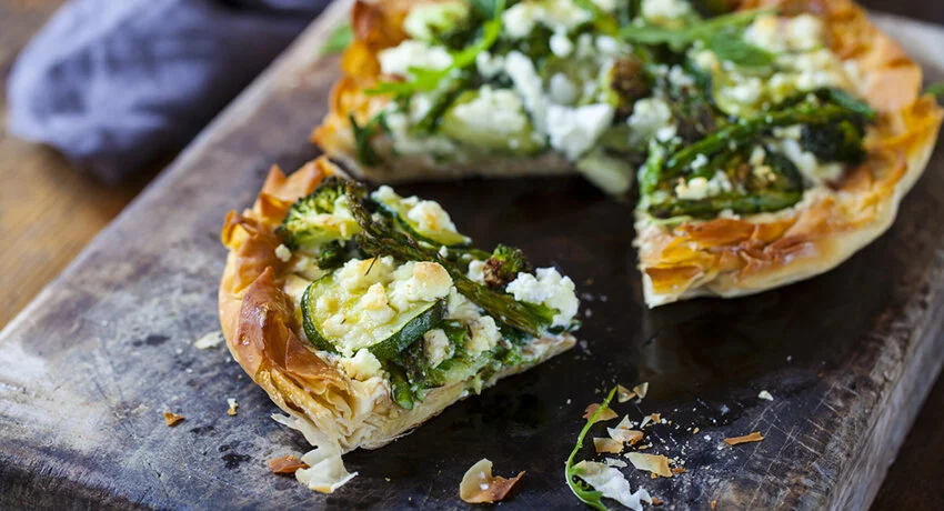 Broccoli and Goats' Cheese Tart