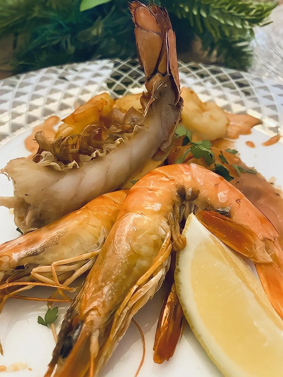 Penny's Poached Prawns