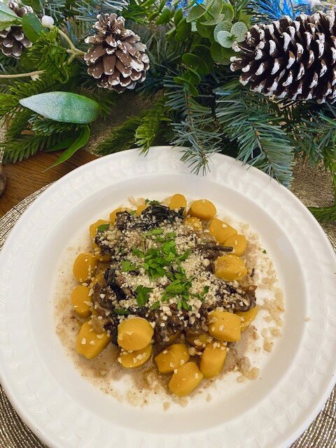 Penny's Pumpkin Gnocchi with Chanterelle Mushroom Sauce