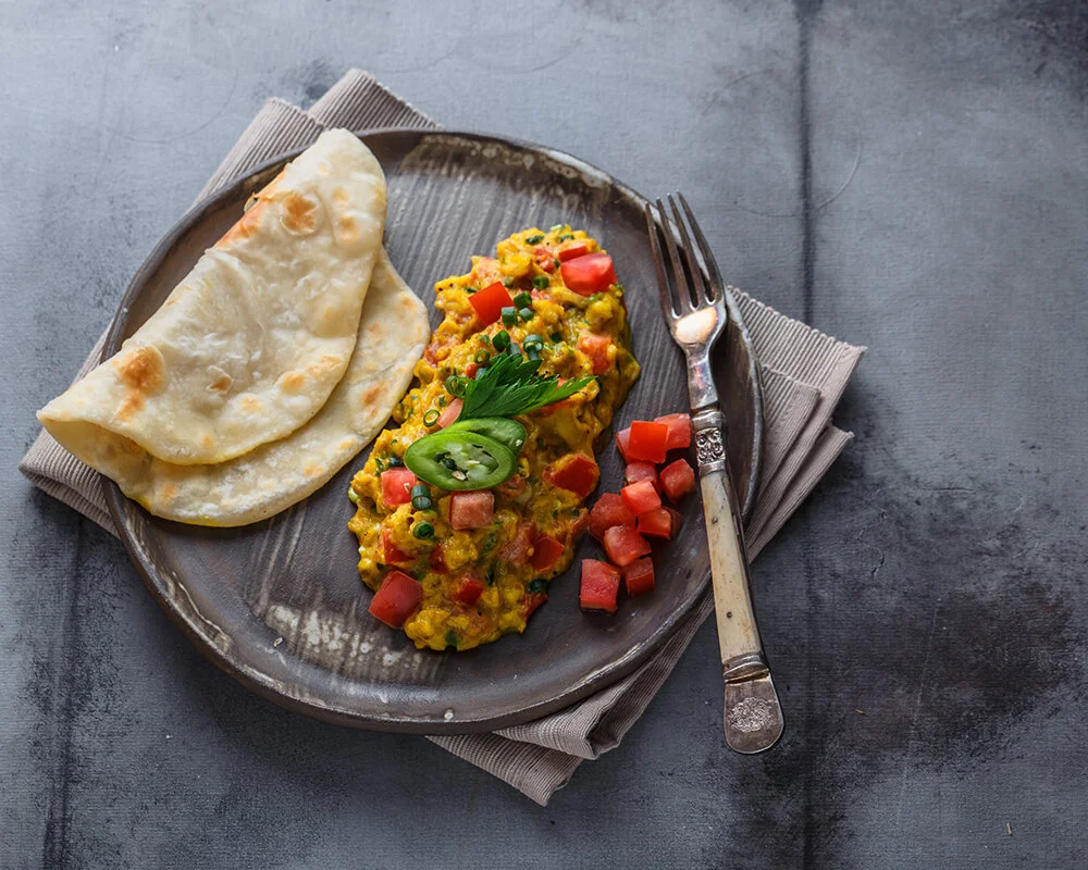 Andrew Ki Bhurji's Scrambled Eggs - Indian Style