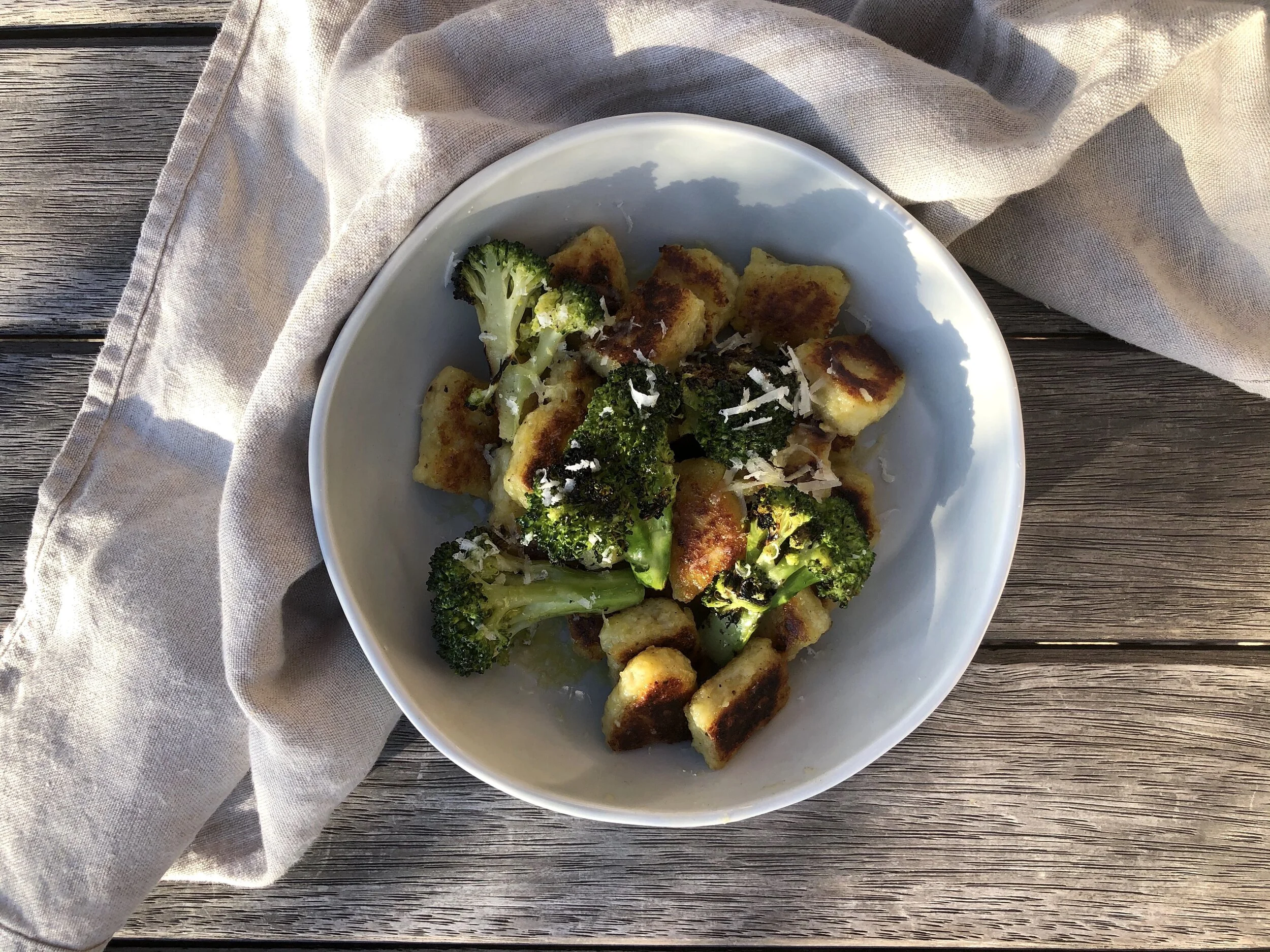Browned Butter Gnocchi with Chargrilled Broccoli &amp; Lemon Zest