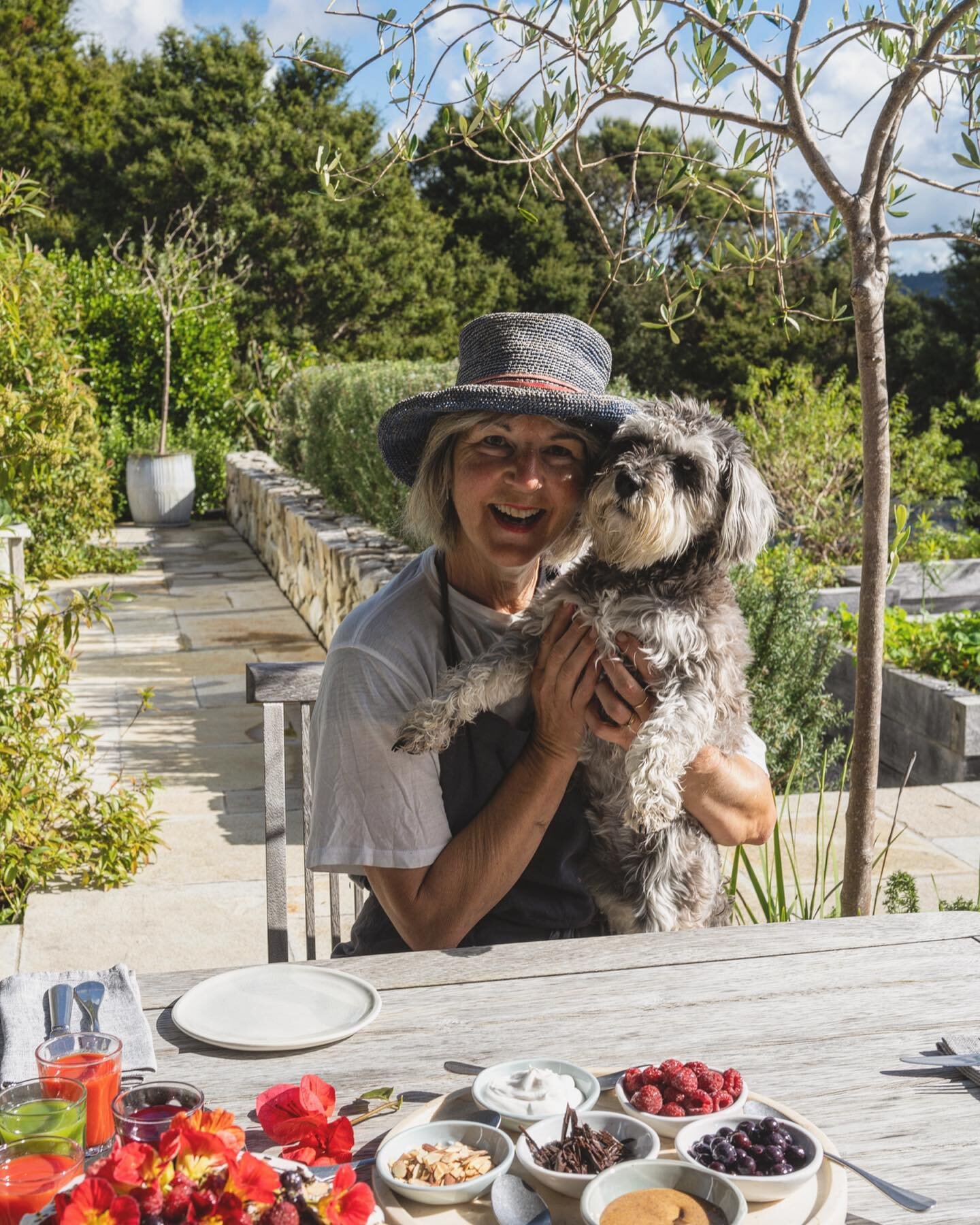 Happy Mother&rsquo;s Day to our constant gardener Kathy &amp; to all the wonderful mums in the world. We celebrated the day in Te Arai Lodge style with pancake cake for breakfast &amp; cuddles with Lottie. 🥞🌺🐶