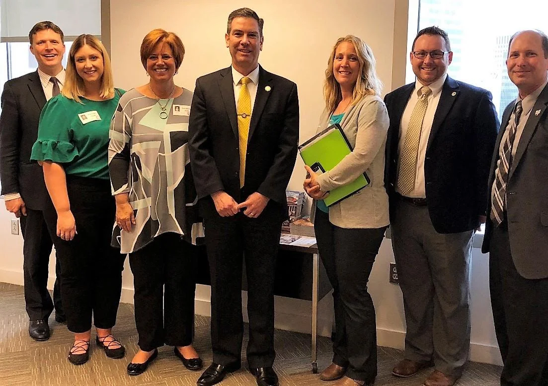 Chamber leaders & community stakeholders discussed investment opportunities provided by wind, solar, & energy efficiency & the need for reasonable regulations with Ohio Rep. Craig Riedel & other legislators.
