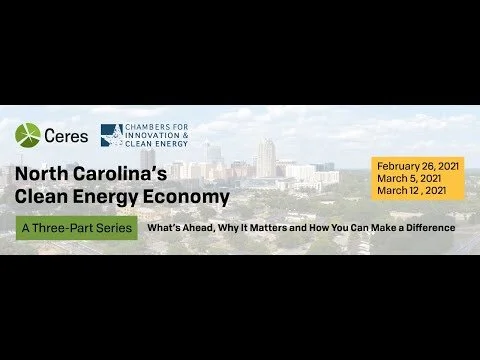 The Role of Clean Energy in North Carolina's Economy: Overview and Opportunities (Copy)