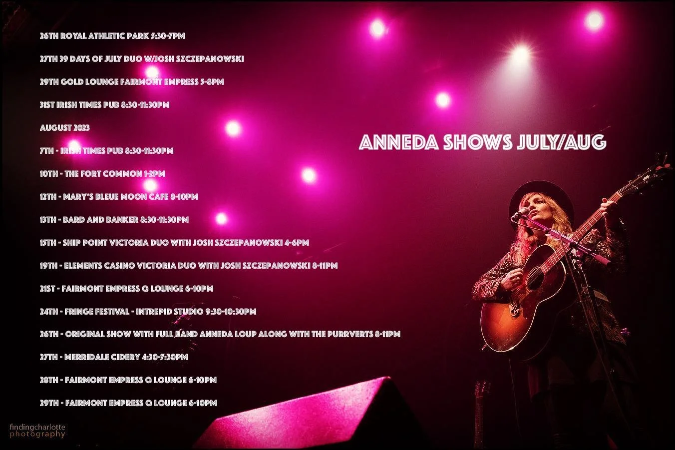 July/August Shows 2023