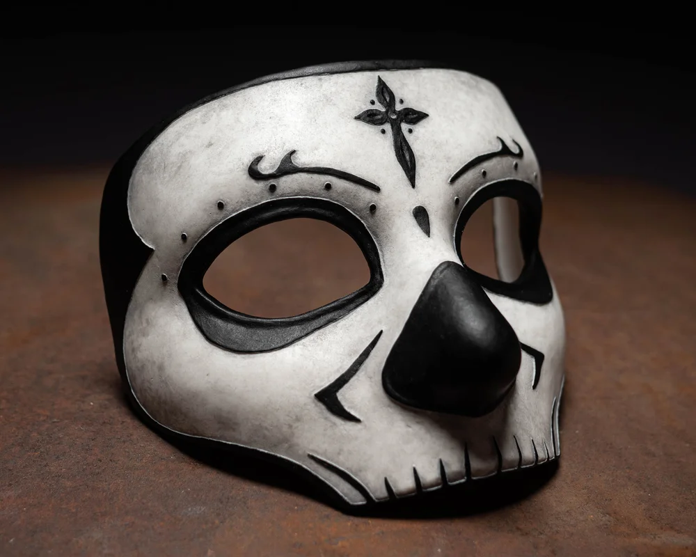 Black And White Day Of The Dead Mask