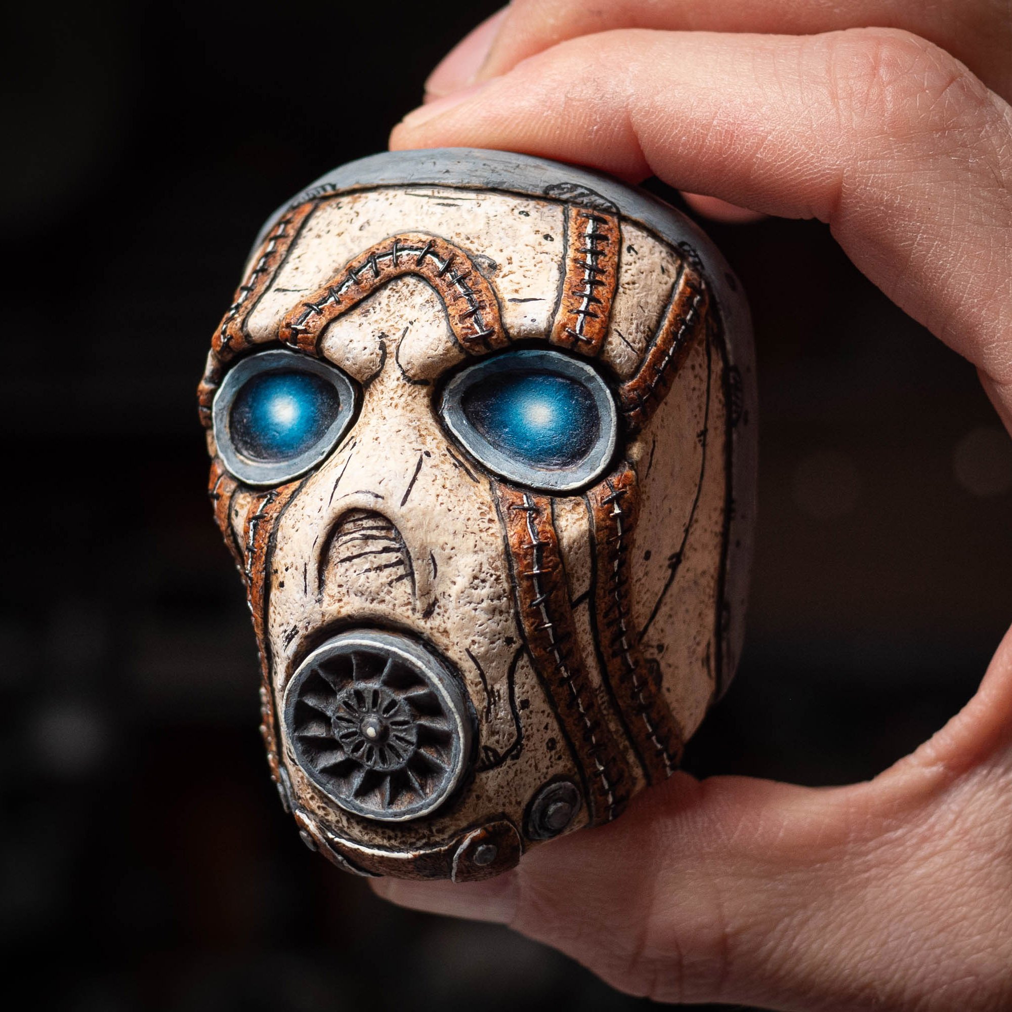 Borderlands Psycho Mini Mask Resin Magnet - Handmade Refrigerator Art