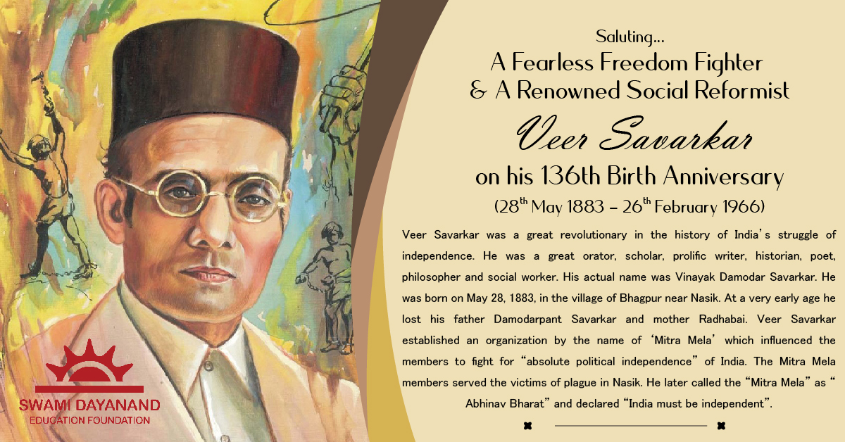 VEER SAVARKAR (28th May 1883 - 26th Feb 1966)