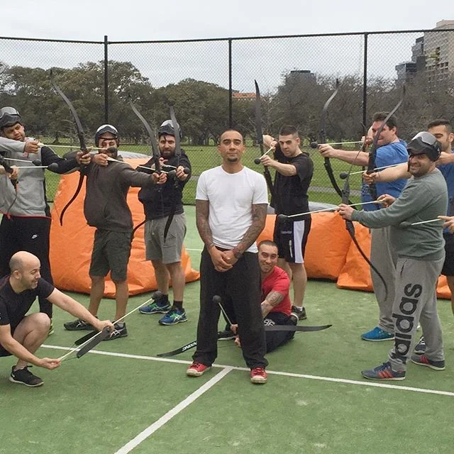 It's days like these you find out what your friends really think of you #archery #archerywarz #archerylife #friendship #weddings #mateship #melbournewithfriends #melbournelife #melbourne #visitmelbourne #melbournemates #bucksparty #bucksparties #bucksweekend