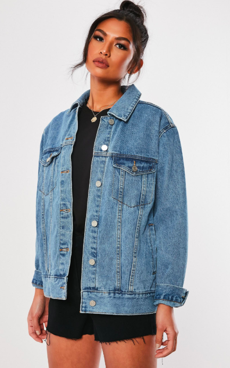 Blue Oversized Denim Jacket, Missguided