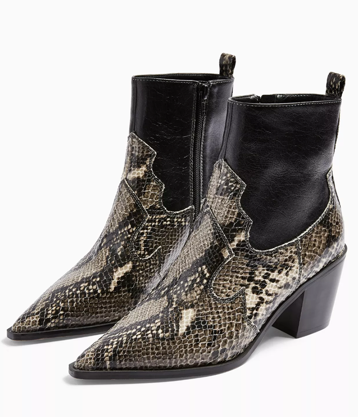 white cowboy boots topshop
