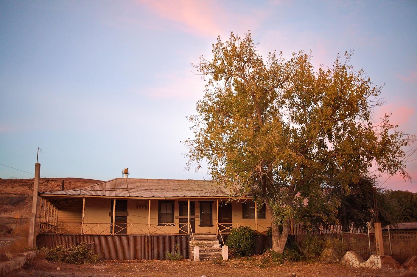 House at Sunset. Cananea, Sonora. Mexico.