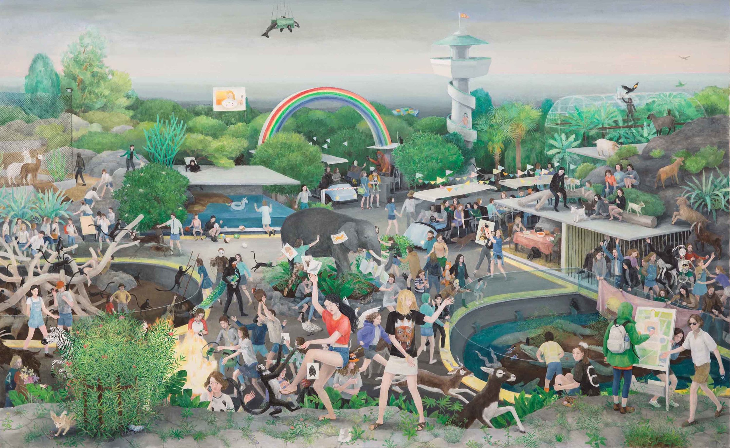  The Last Day of the Zoo, 170x235 cm, Oil on Canvas 