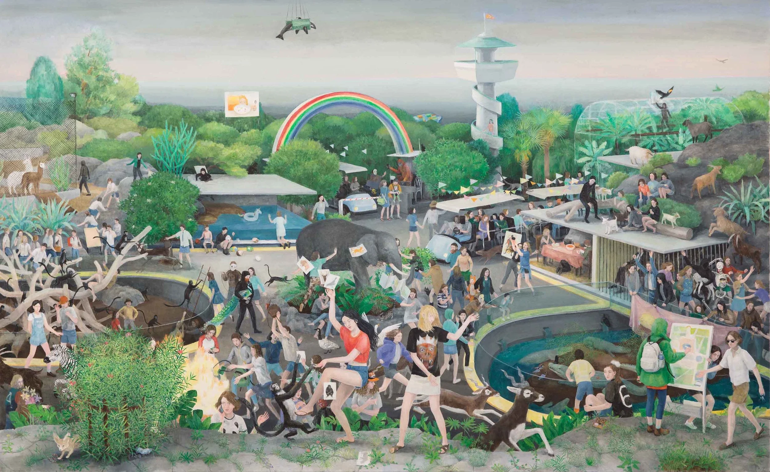 The Last Day of the Zoo, 170x235 cm, Oil on Canvas
