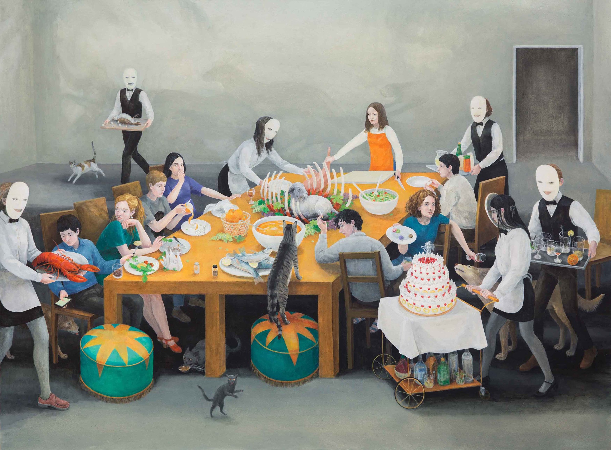  Feast, 170x230cm, Oil on Canvas 