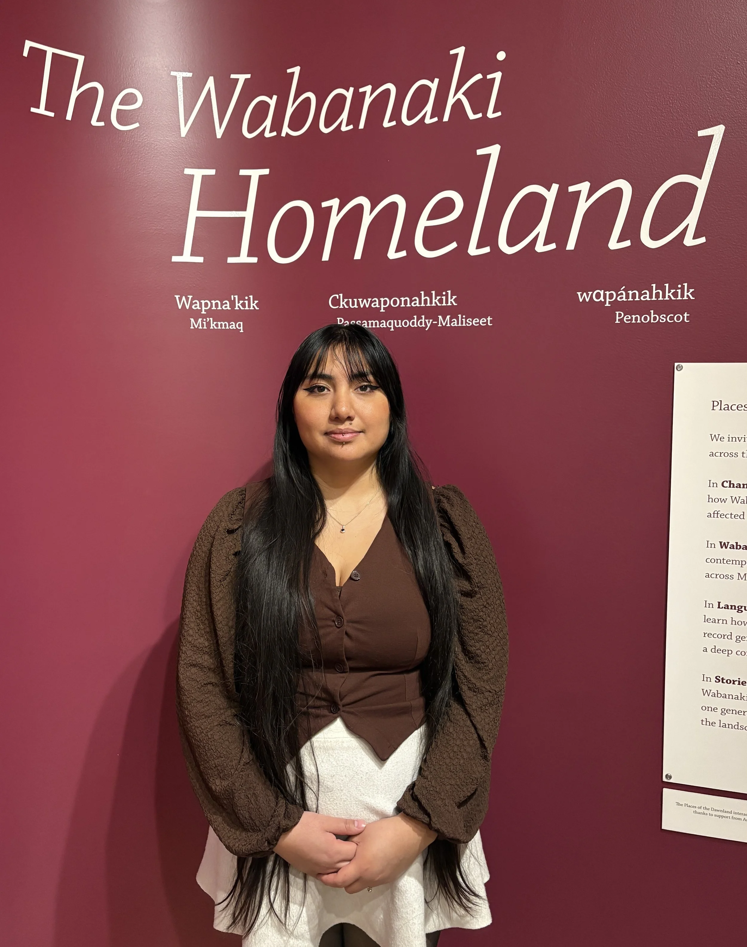 Liliana Sapiel, Passamaquoddy & Penobscot (She/They) | Wabanaki Fellow at Abbe Museum Bar Harbor Maine