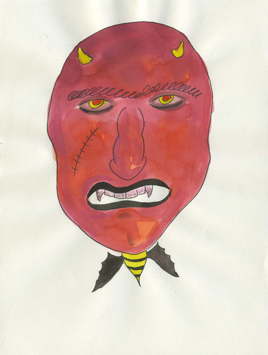 Diable guêpe Encre sur papier 14,8 cm x 19,6 cm