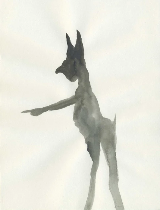 Diable ombre Encre sur papier 14,8 cm x 19,6 cm