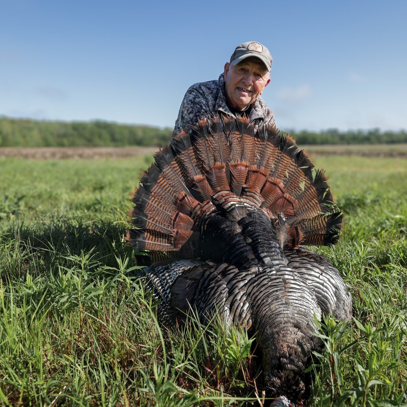 At 78 Years Young Charlie was able to take a big Ol Tom with his grandson (me kyle). It may have taken 6 different hunts, 4 opportunities, and 2 misses, but it all came together in an epic show after the fog melted off this morning. This Turkey means