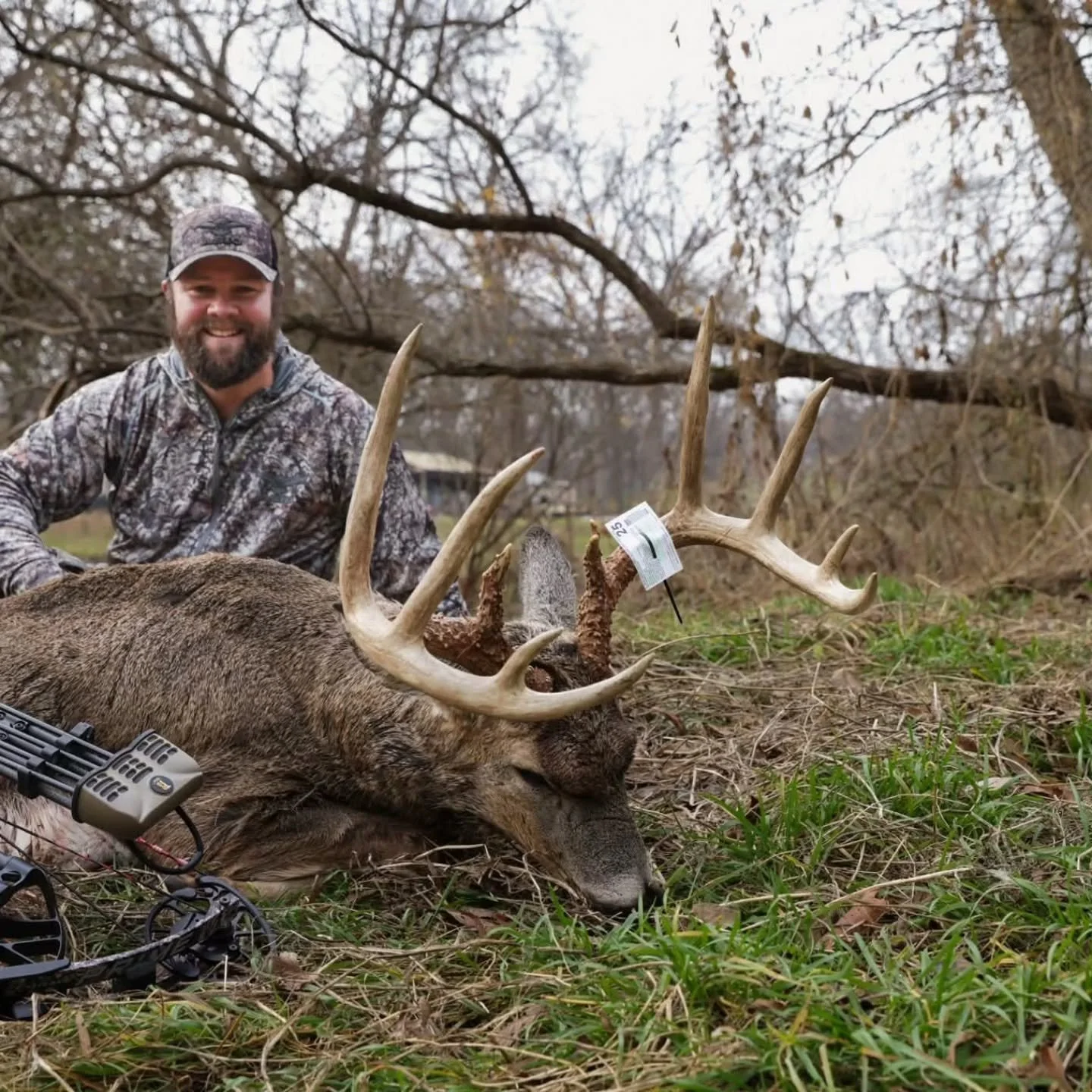 @g5outdoors Mega Meats is the sole reason I am sitting behind this giant IL buck!  November 13th I took an awful angle shot and hit this deer very low and back,  something I regret and hate to admit!  After giving the buck 26 hours I looked and looke