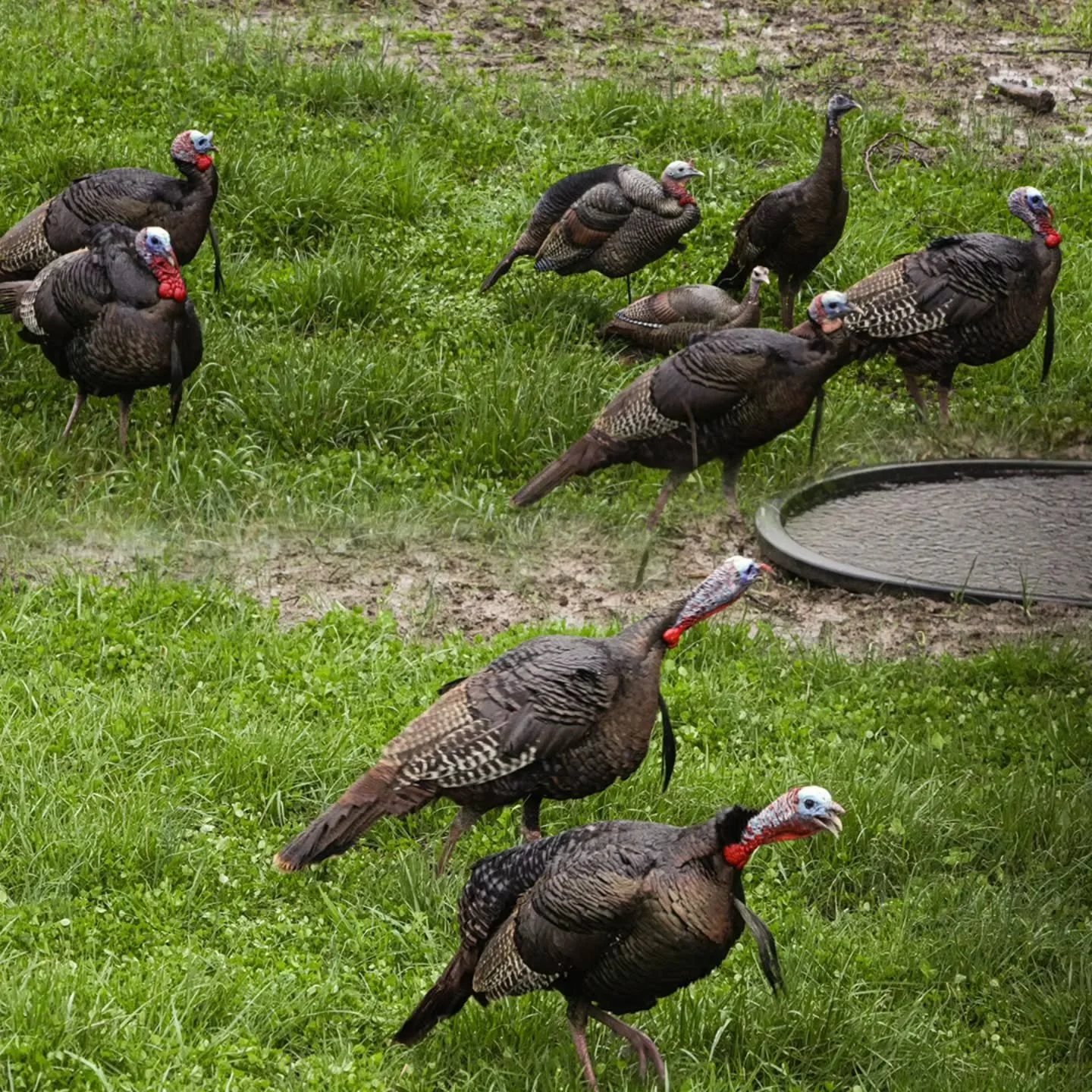 The pouring down rain didn't stop @gramlessteve and his brother Gus from hunting this morning. They might have sat comfortably in a @360huntingblinds though! A very short break in the rain is all they needed to have an unforgettable show. This was th