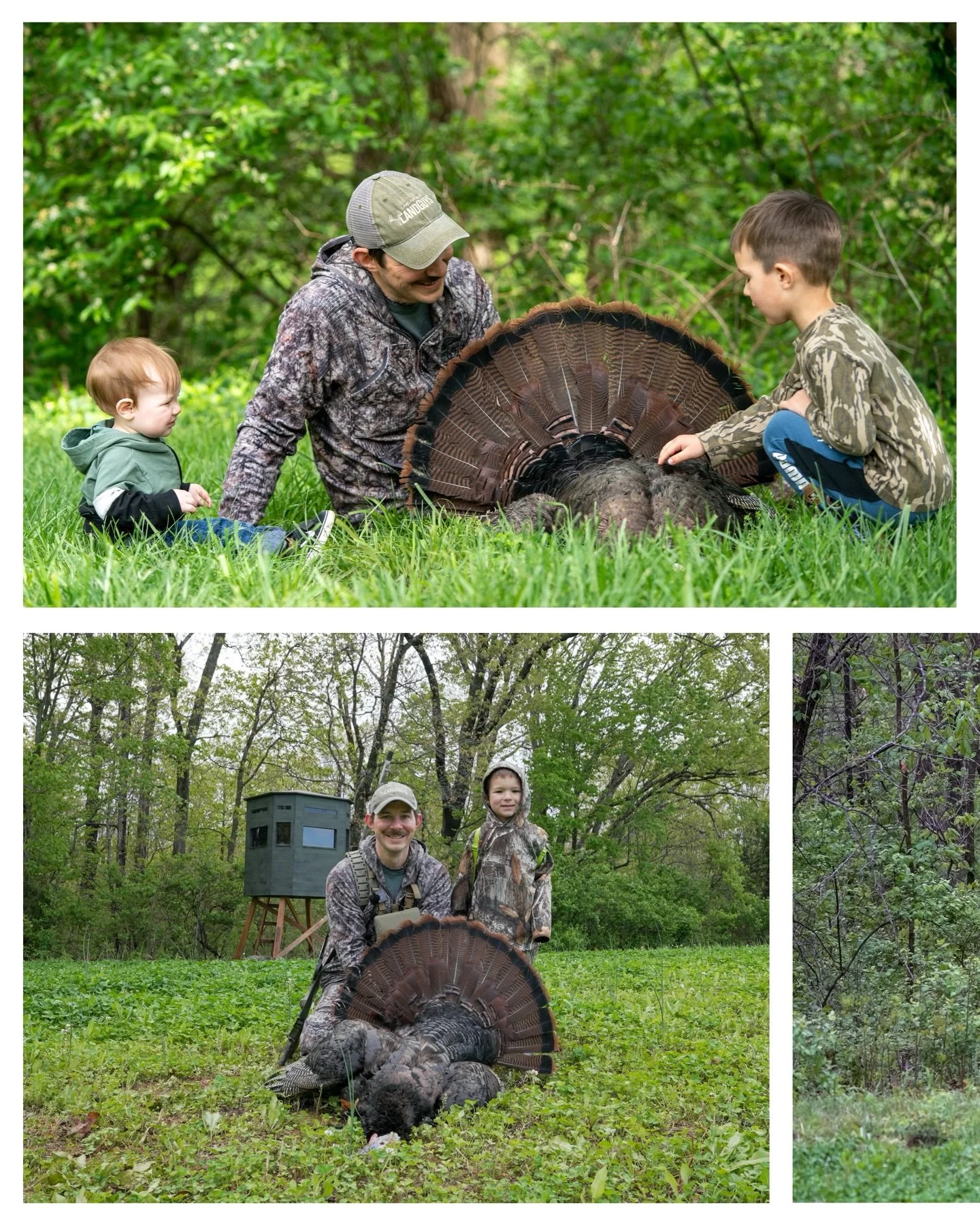 Tag punched and memories made! @walkcb took his oldest out turkey hunting the past two mornings and he got a full crash course on early alarms, blind napping, backpack snack packing, and the art of waiting on birds that just won&rsquo;t talk. Frustra