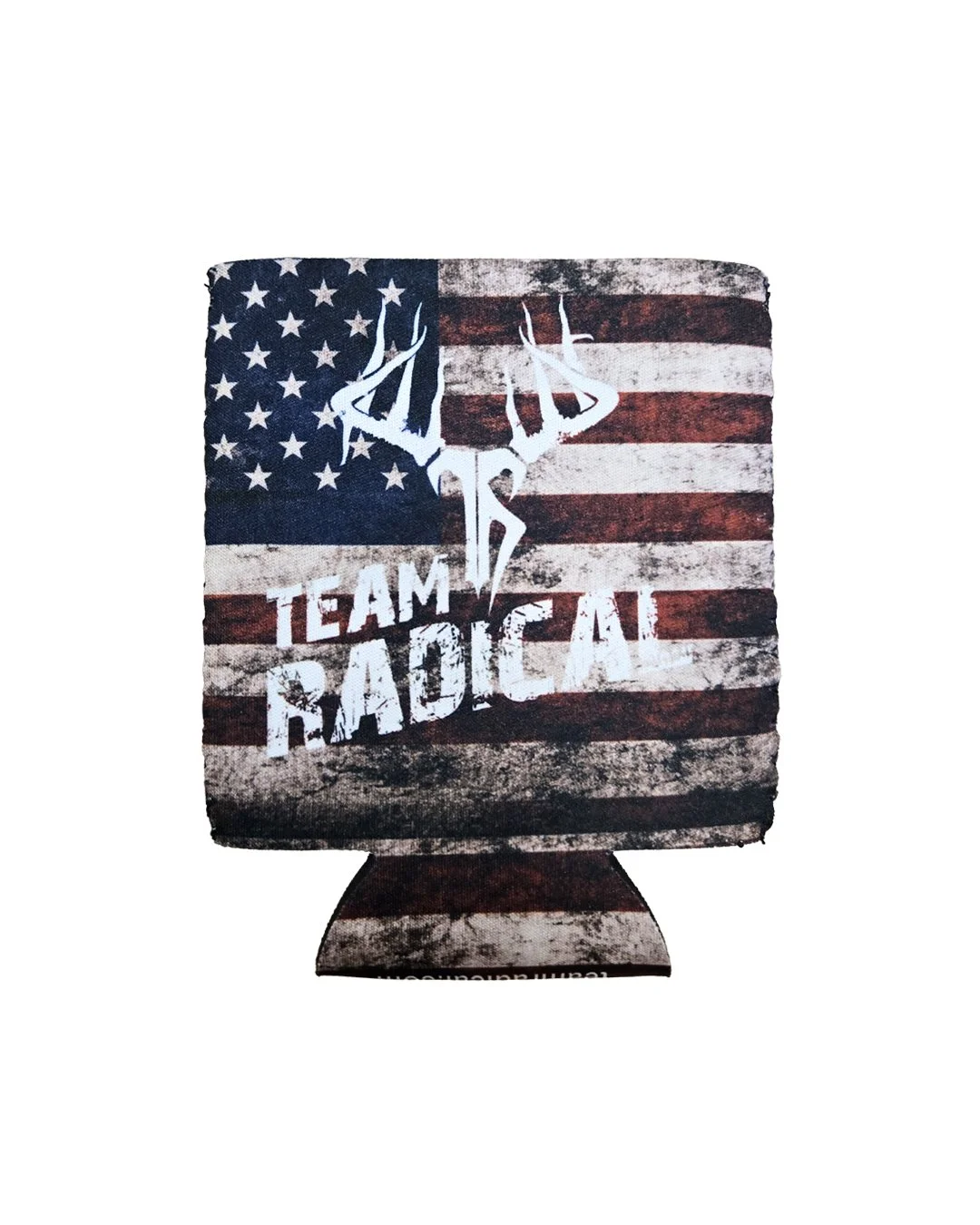 Rustic American Flag Koozie - Team Radical Logo
