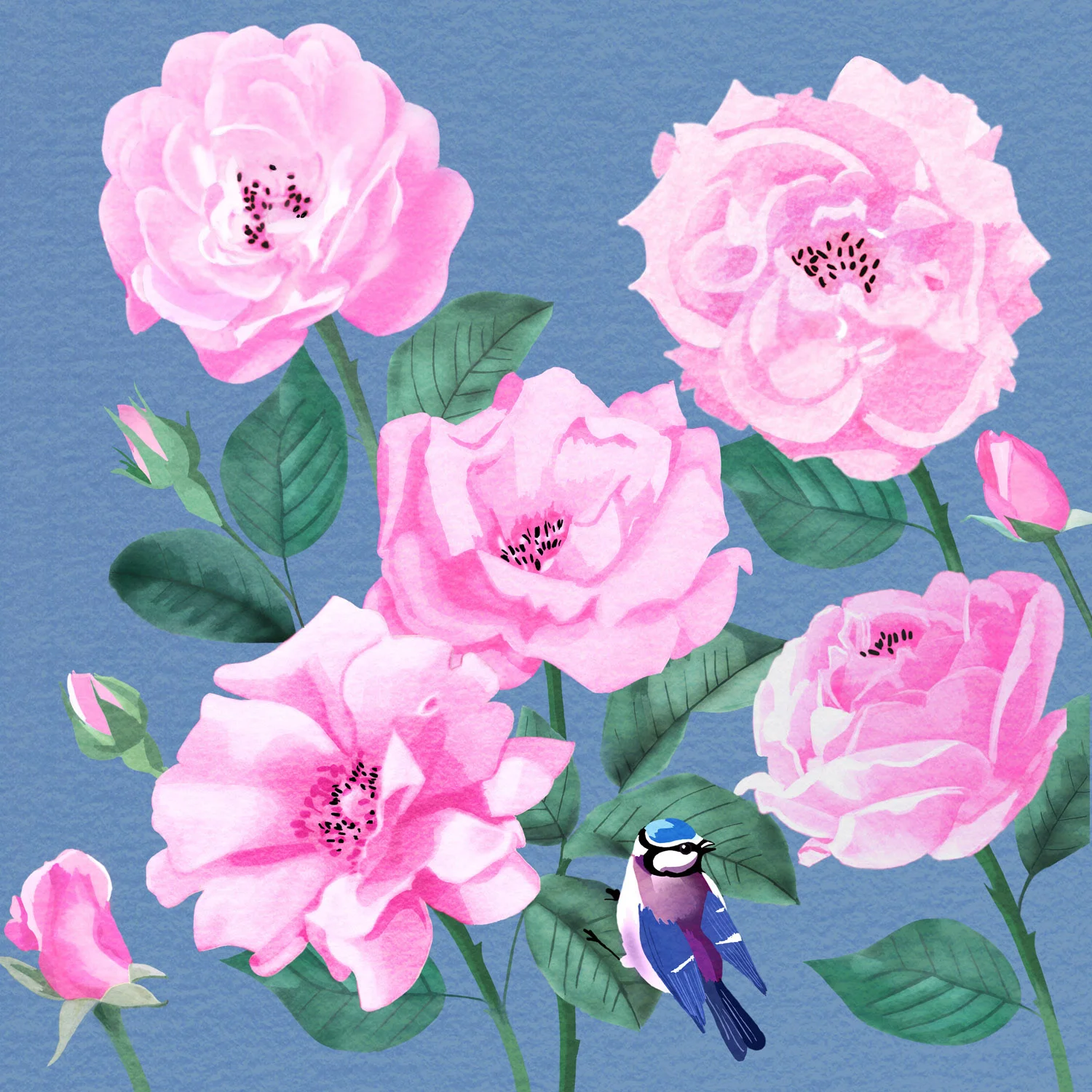 WILD ROSE IN PINK – Design Ref. 2286
