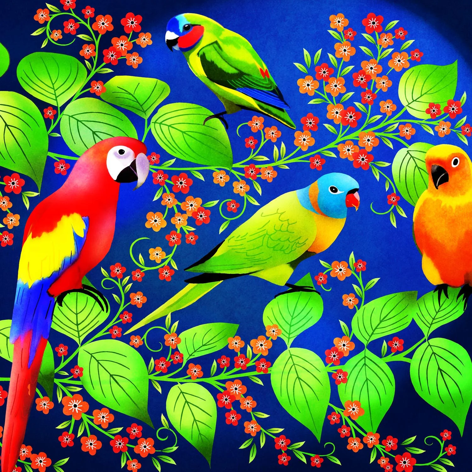 TALKING PARROTS – Design Ref. 2468