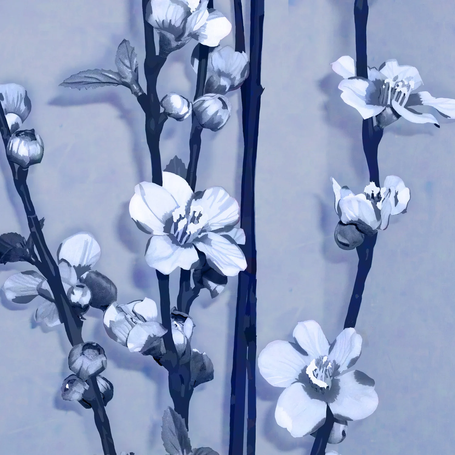 SUBTLE GREY BLOSSOM – Design Ref. 1323