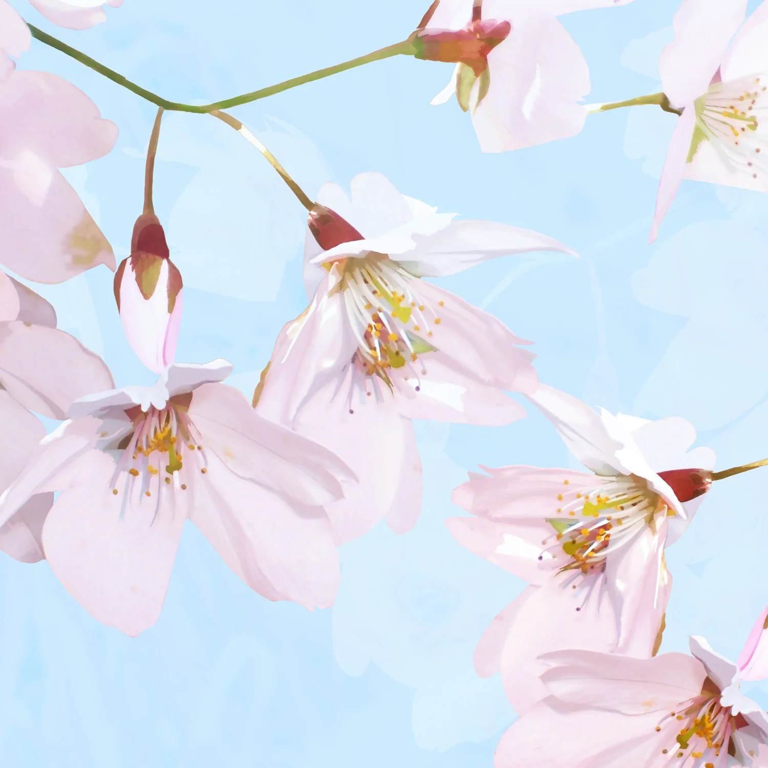 BLOSSOM ON BLUE – Design Ref. 1394