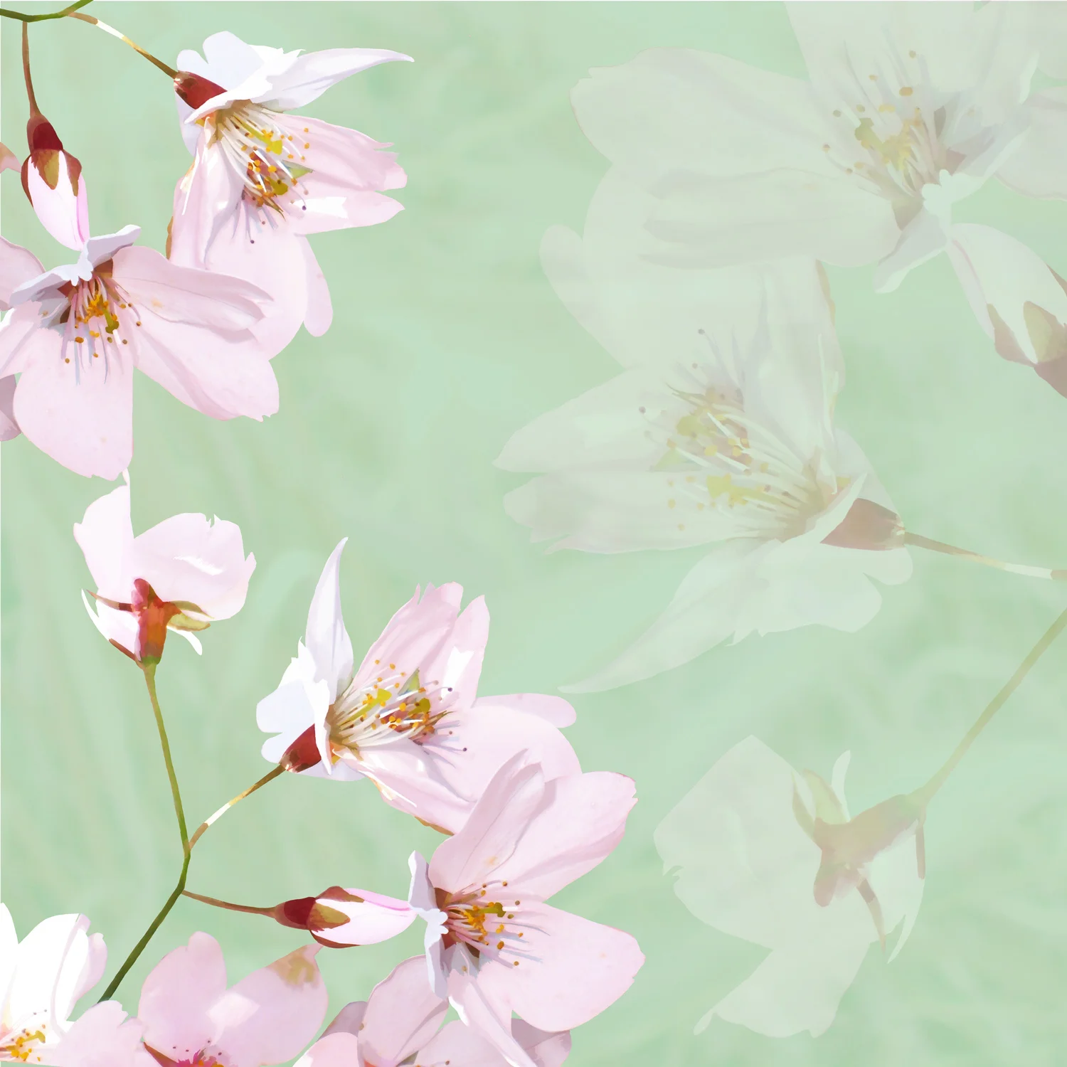 BLOSSOM ON GREEN – Design Ref. 1418
