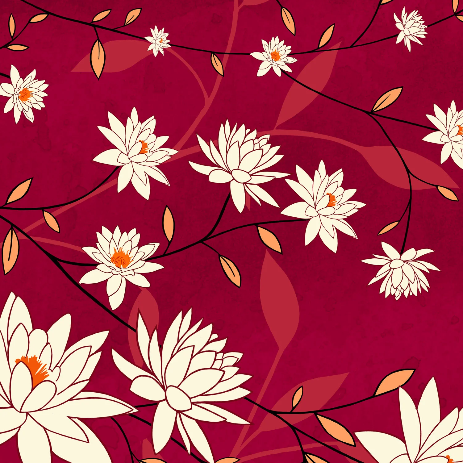 WARM ORANGE CENTRES – Design Ref. 1928