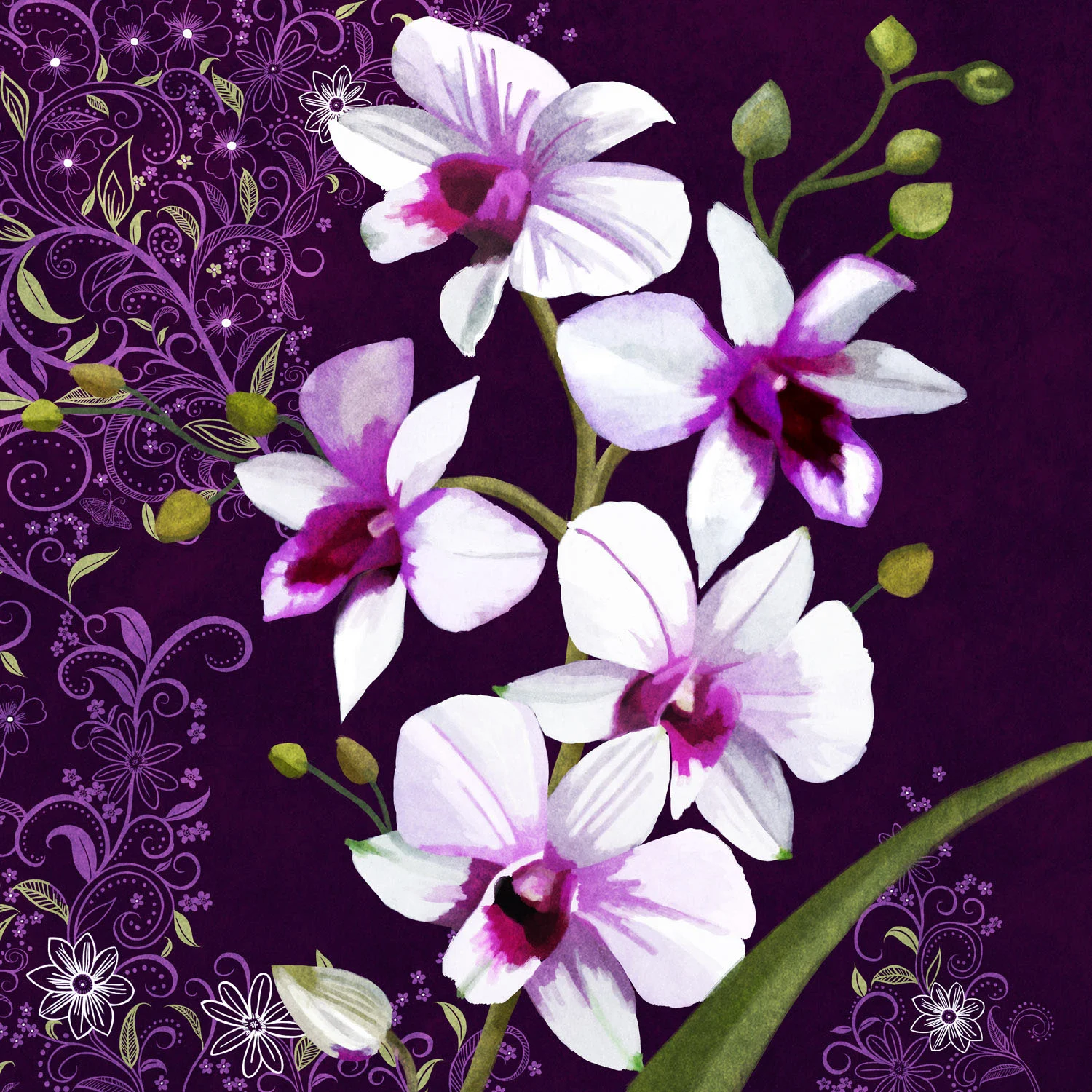 VIOLET ORCHID WORLD – Design Ref. 2339