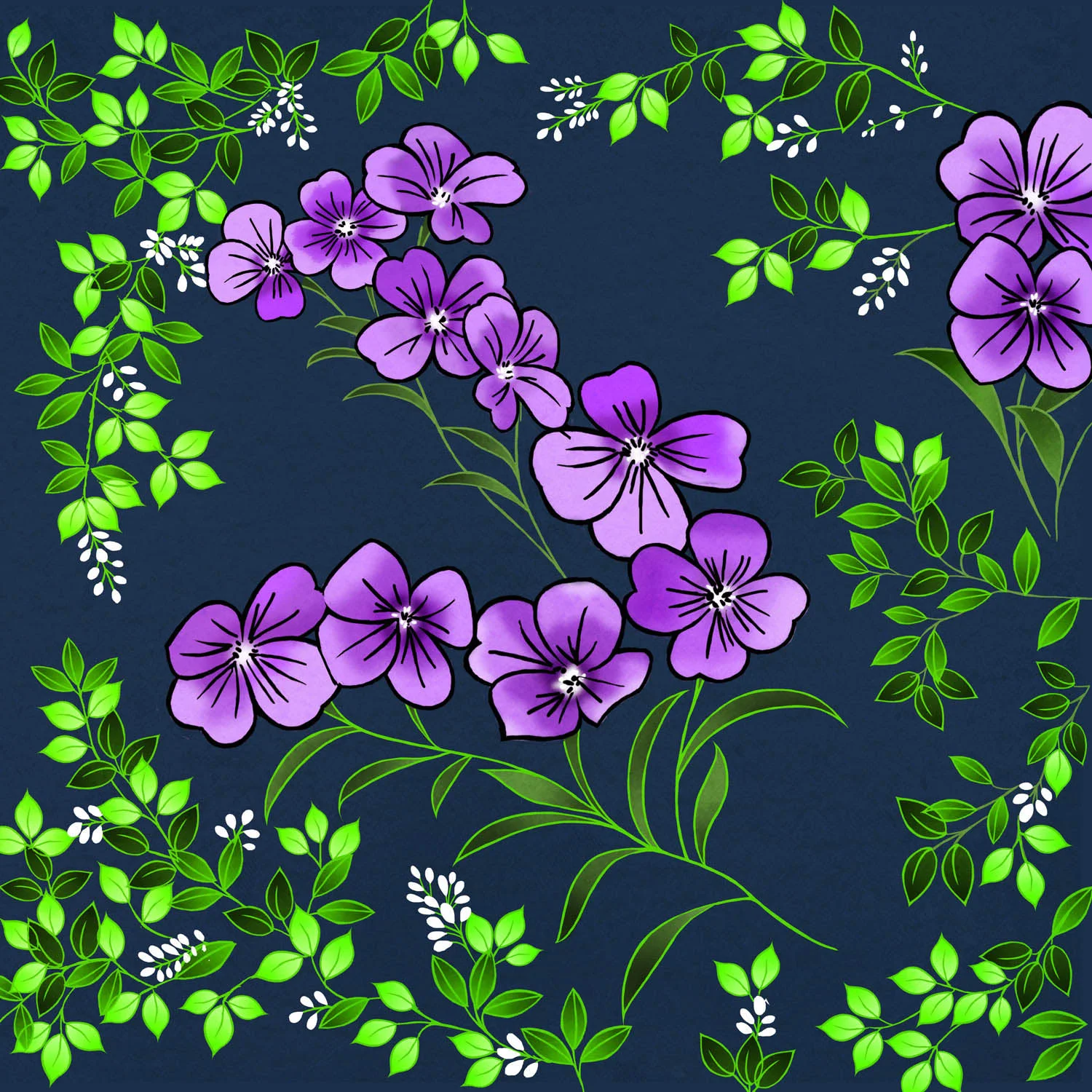 PURPLE BLOSSOM – Design Ref. 2478
