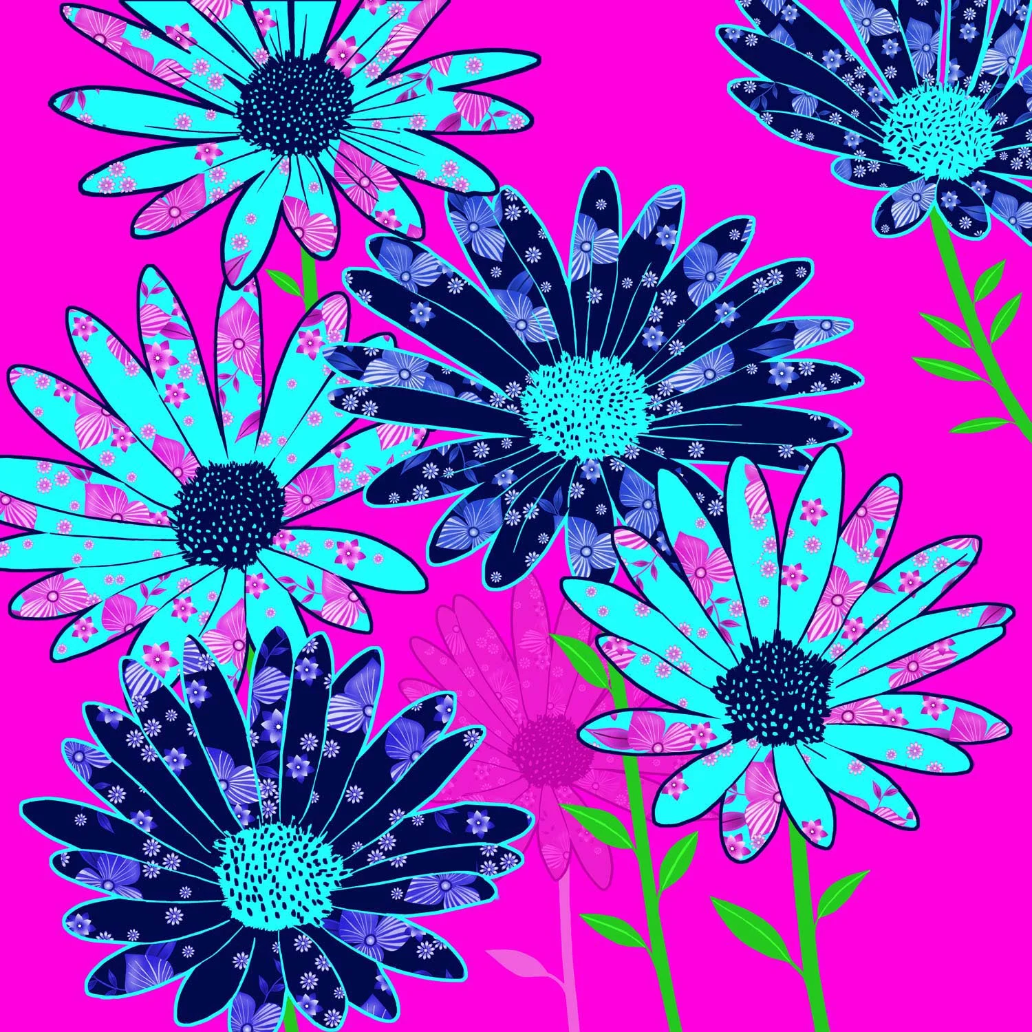 DAISIES IN THE PINK – Design Ref. 2551