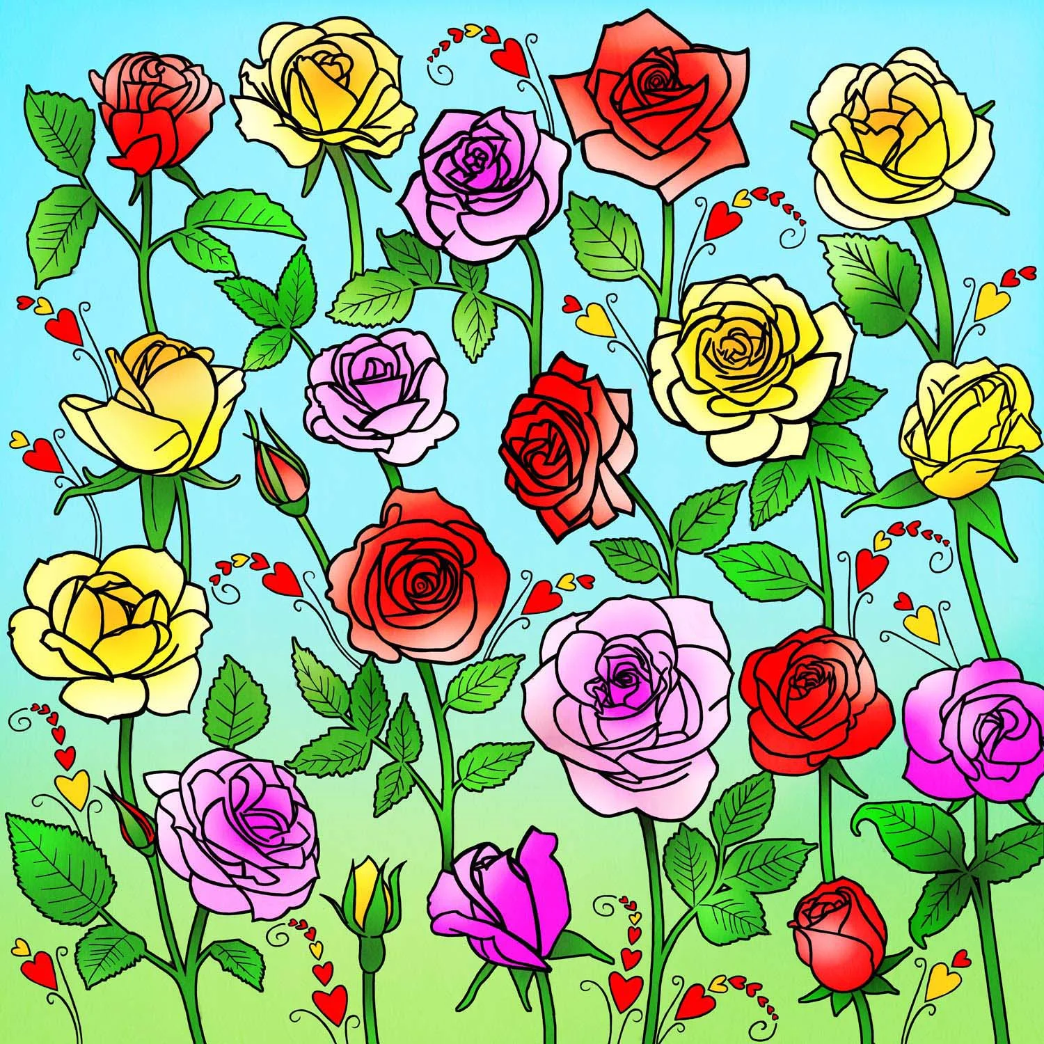 COLOURFUL ROSES – Design Ref. 2655
