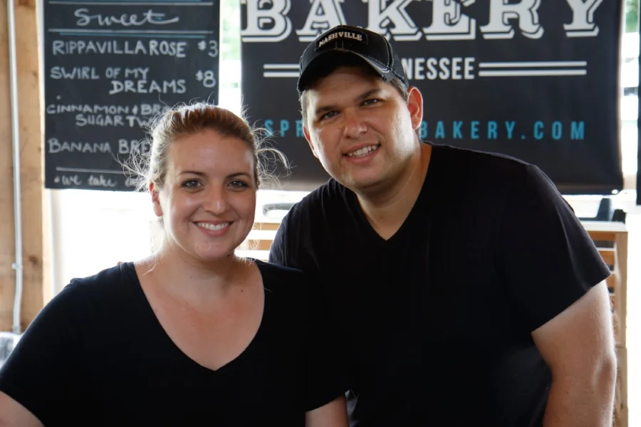 Sarah, owner of Spring Hill Bakery and her husband Corey.