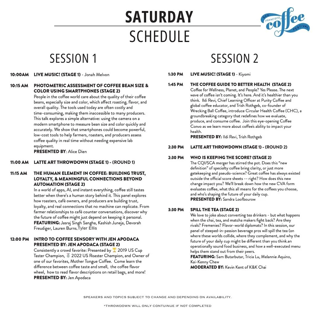 Saturday Schedule 🎬