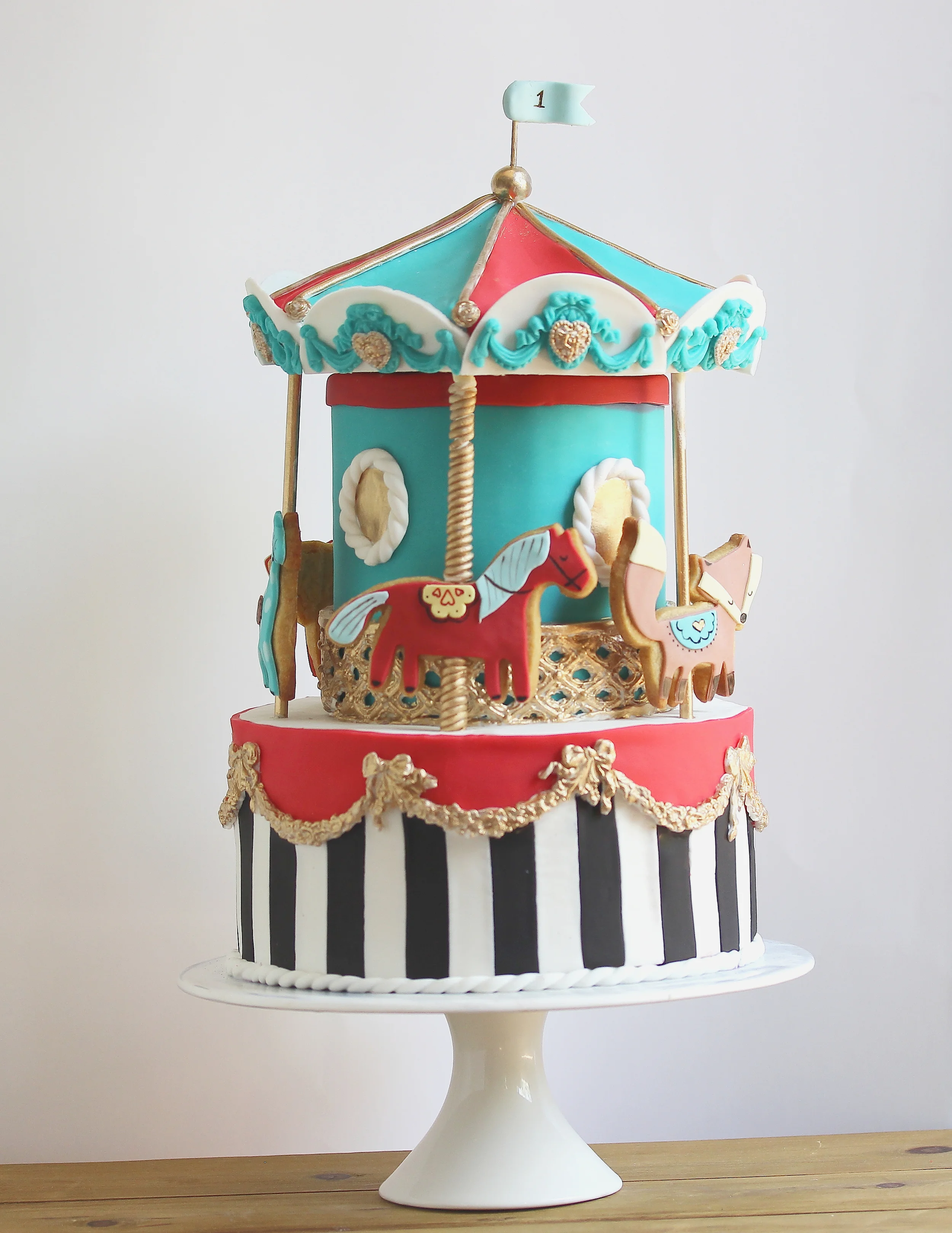 Circus Carousel Cake