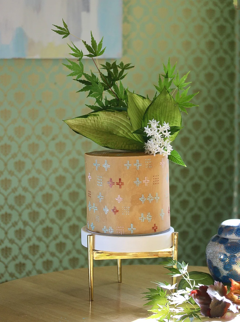 Dulcey Cinnamon Cake with Pomegranate Buttercream