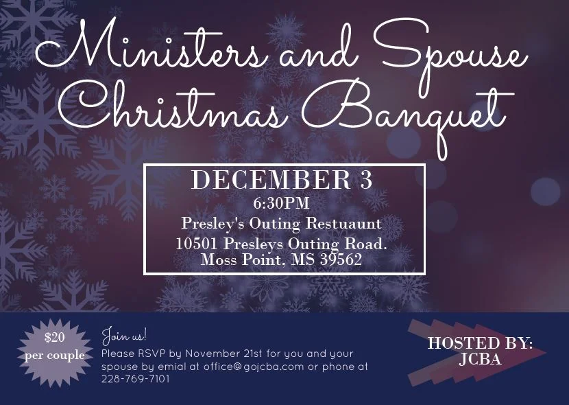 Ministers and Spouses Christmas Banquet