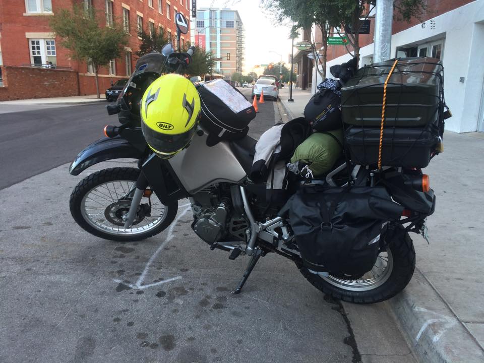 My bike loaded down the morning I left for the trip. (Photo: Jonathon M. Seidl)