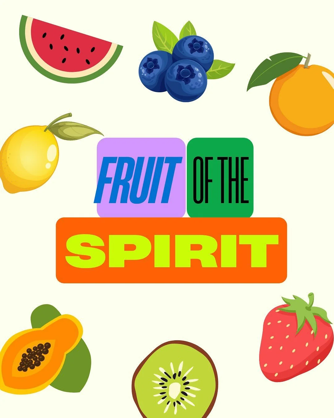 This week we learned about Gods kindness towards us! Because He is kind to us, we can be show his kind to others! 🍊🫐🍋🥥🍇🍌