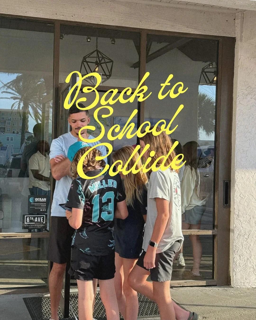 Back to School Collide is TOMORROW! We can’t wait to kick off the school year with you guys! We will have a pancake bar in the lobby when doors open at 7! See you there🤙🏼🥞🍓