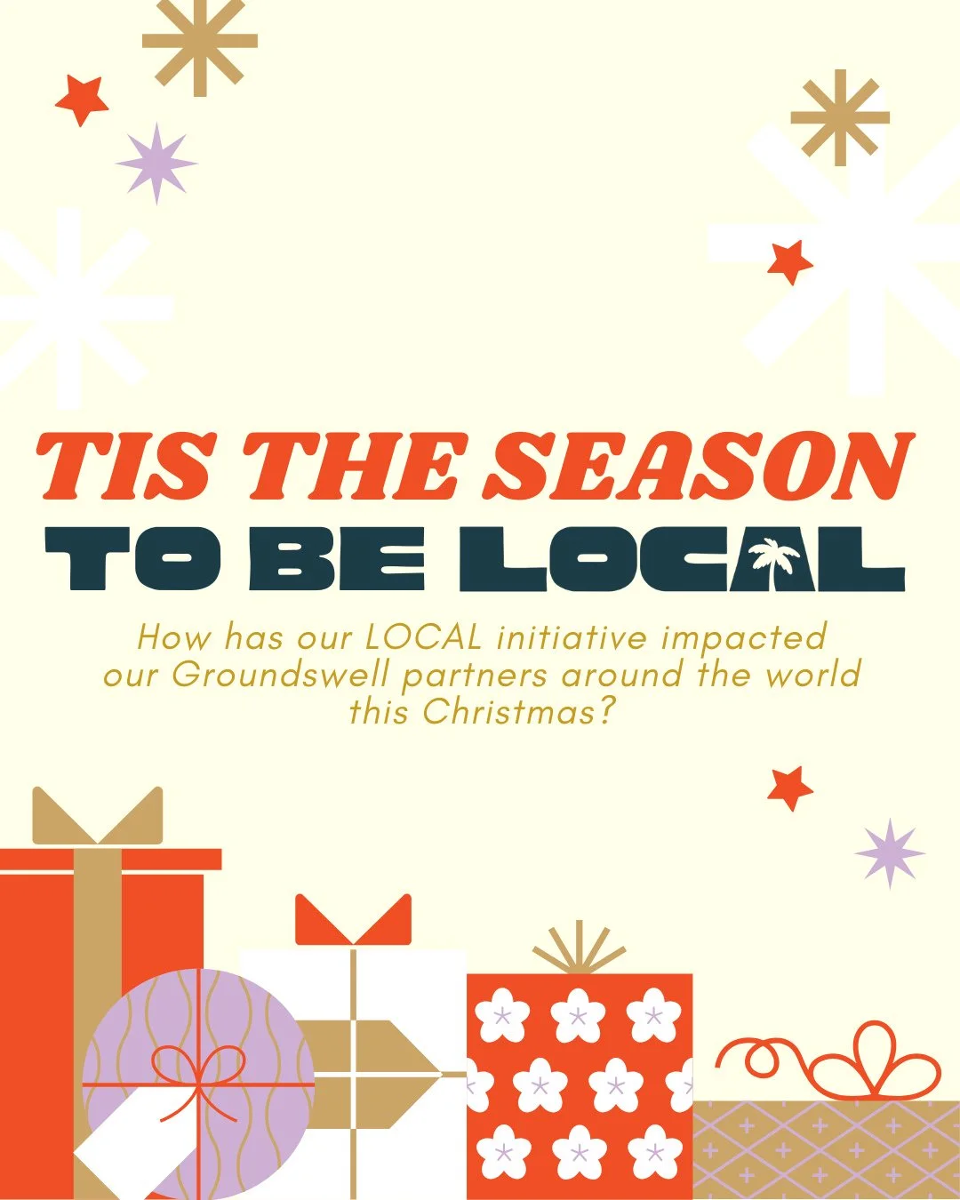 Tis the season to be LOCAL! Because of your generosity, we were able to do so much this Christmas season to support our Groundswell partners around the world! ⁠
⁠
📖 We purchased 40 Bibles for a church plant with @okoarefuge!⁠
⚽️ We sponsored a @bvsa