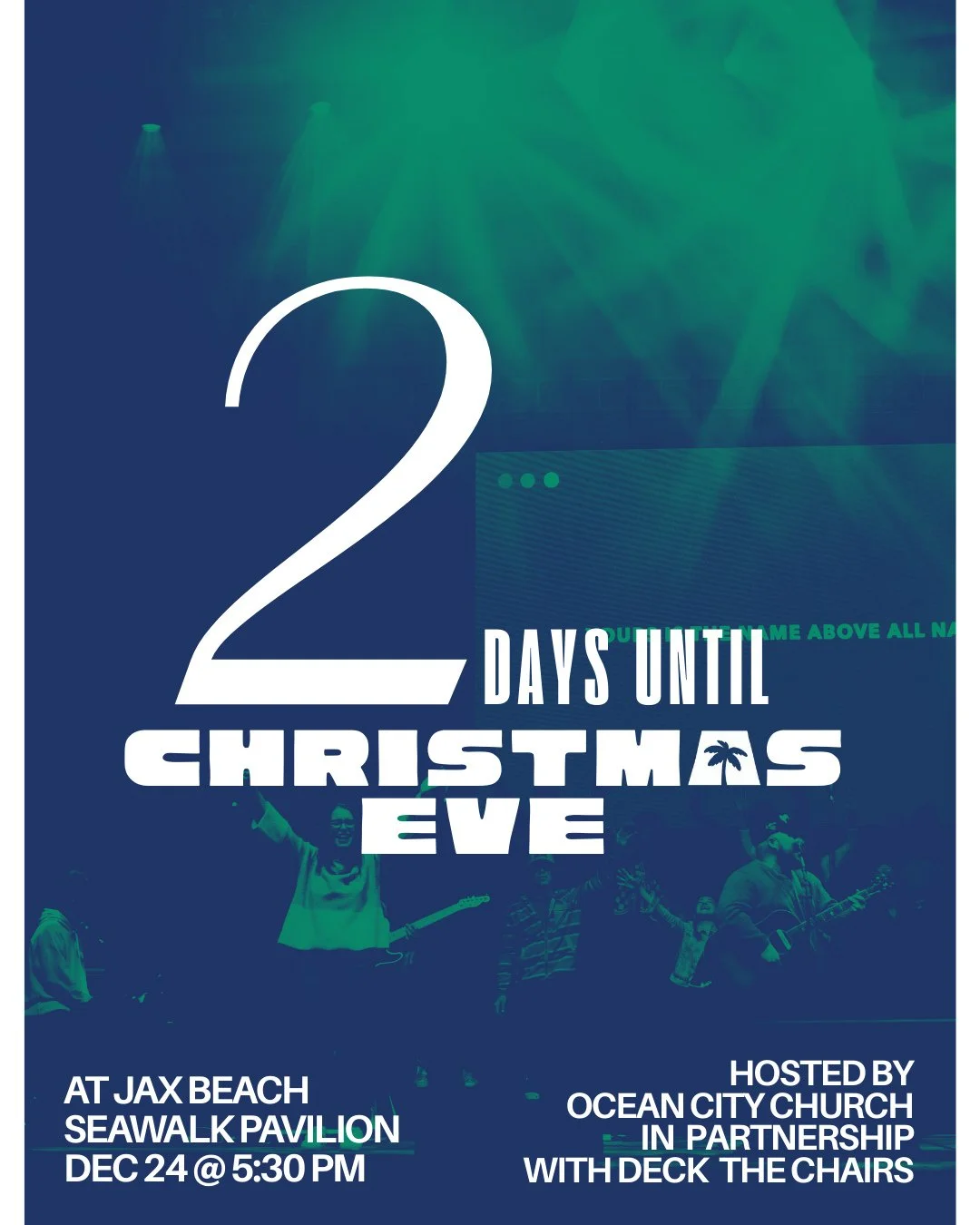 Just ✌🏽 days to go until Christmas Eve! Join us as we gather to remember the hope of Christmas: Emmanuel, God with us. Seawalk Pavilion. 5:30. We'll see you there!