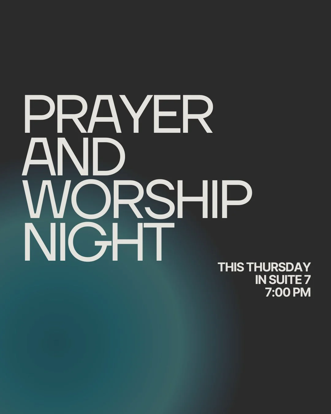Our monthly PRAYER + WORSHIP NIGHT is THIS THURSDAY! We're leaning into all God has planned for 2026. Join us as we worship together and pray for our church, our community, and the world!