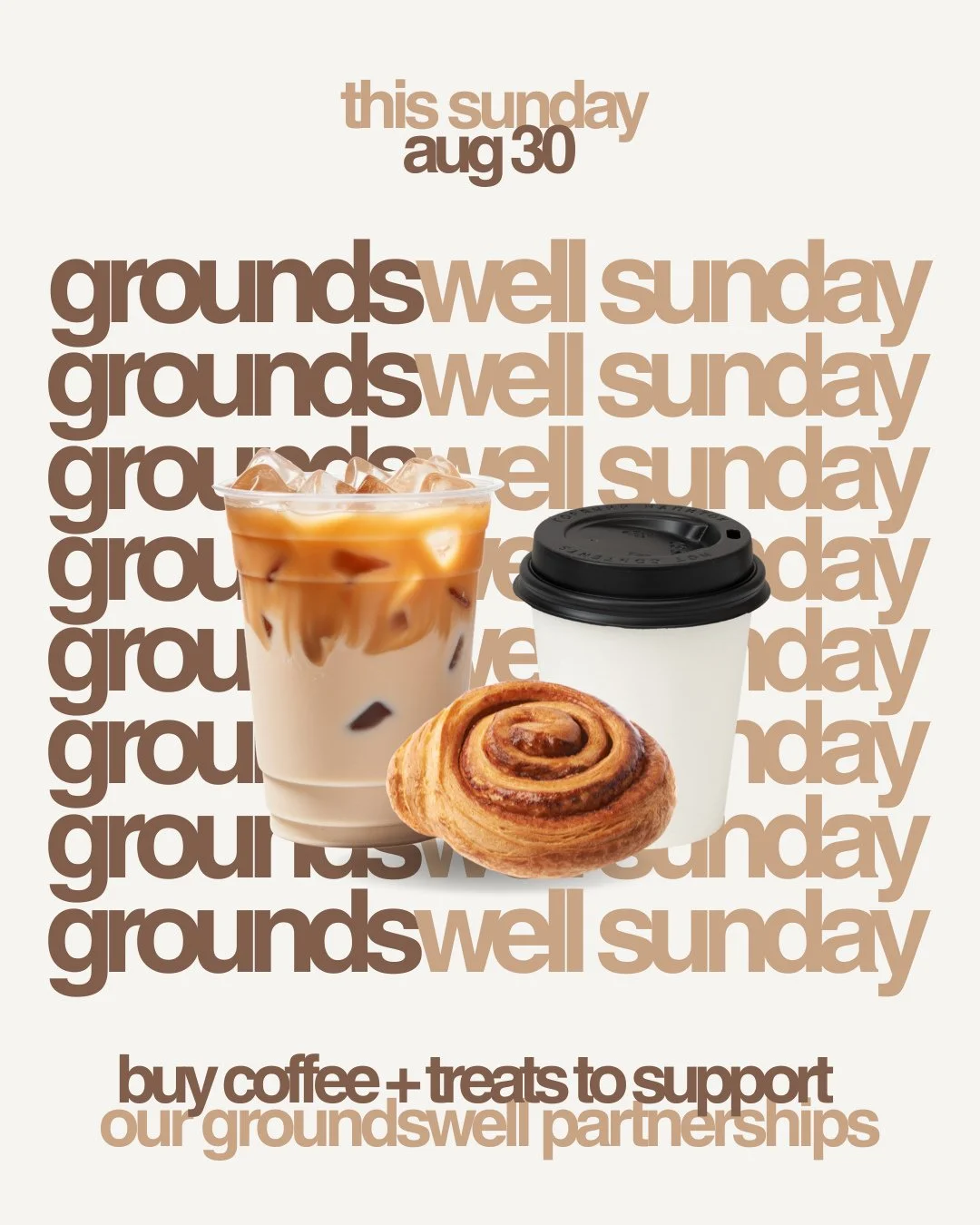 Back by popular demand&hellip; GROUNDSwell Sunday is THIS Sunday! ☕️🙌🏽⁠
⁠
Our friends + Anchors @seafoam_coffee are popping up with coffee + treats, and every purchase helps support our Groundswell partnerships.⁠
⁠
Come early. Come hungry. Grab som
